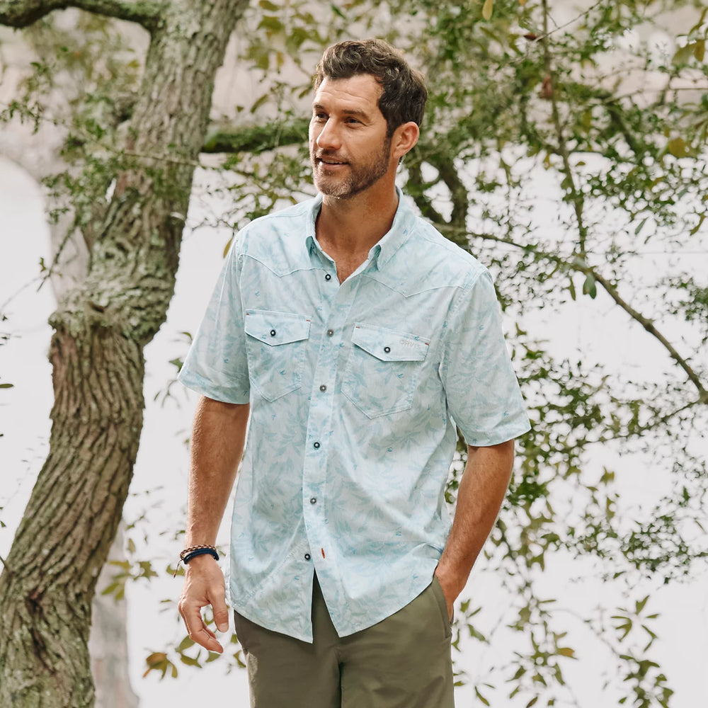 Orvis | Men's River Guide Printed Short-Sleeve Western Shirt 2.0