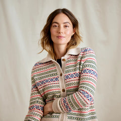Orvis | Fair Isle Patterned Brushed Cashmere Cardigan
