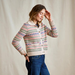 Orvis | Fair Isle Patterned Brushed Cashmere Cardigan