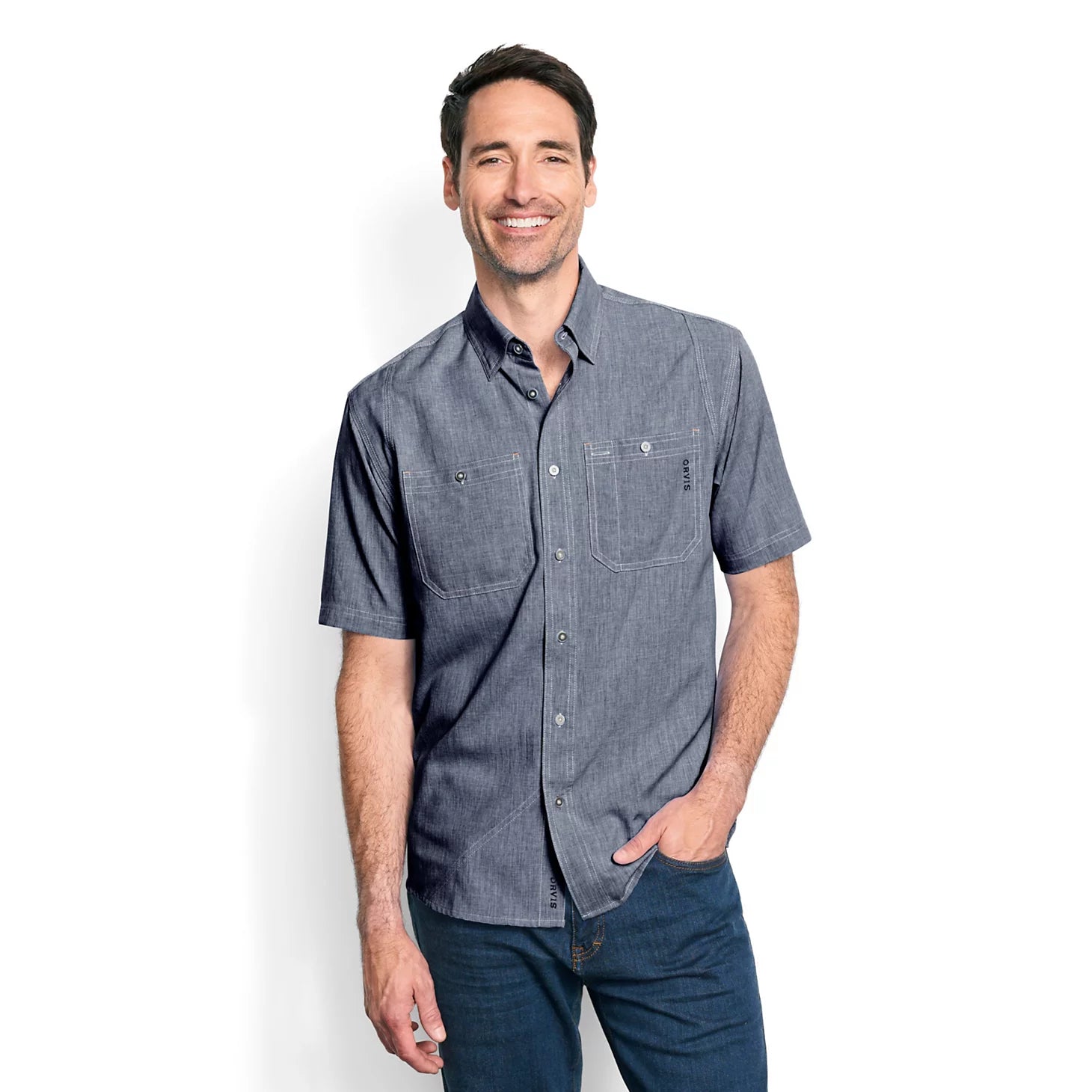 Orvis | Men's Tech Chambray Short-Sleeve Work Shirt