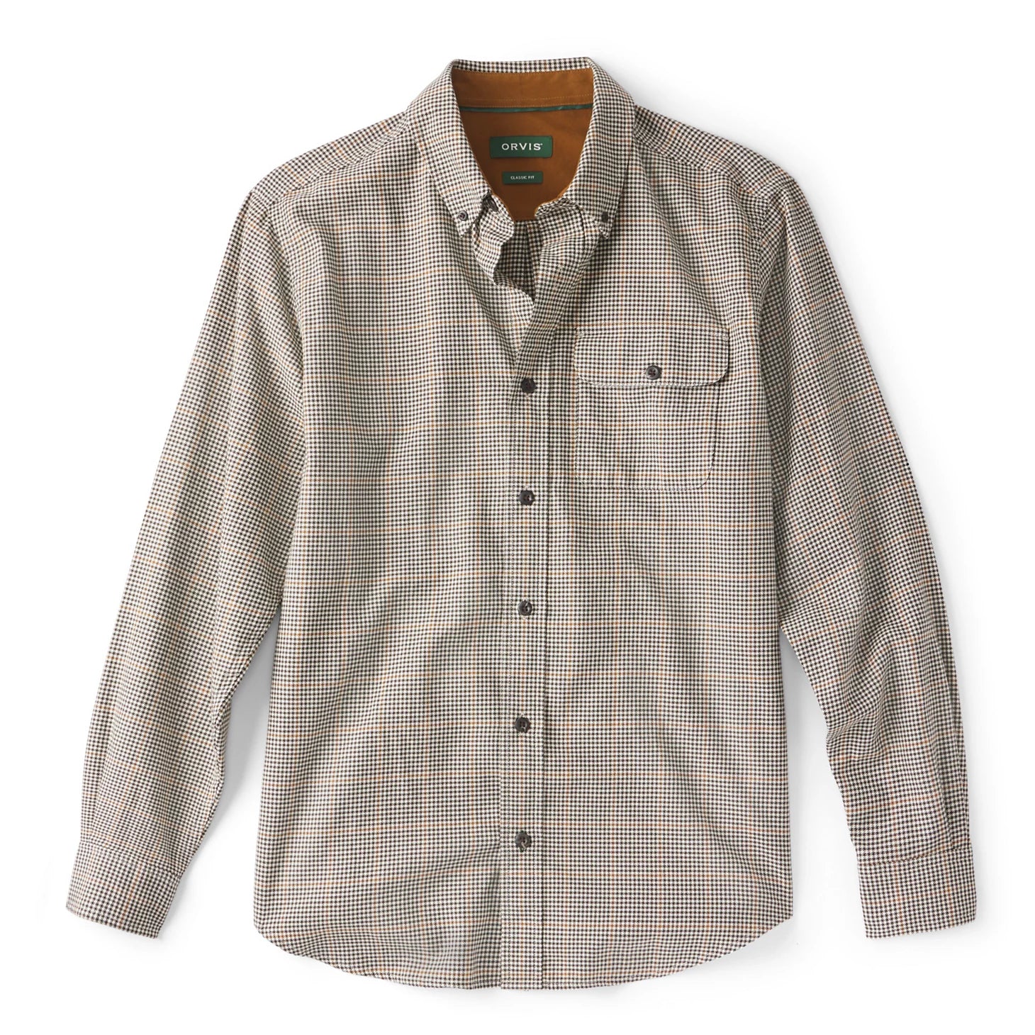 Orvis | Spencer Houndstooth Pure Cotton Long-Sleeve Shirt