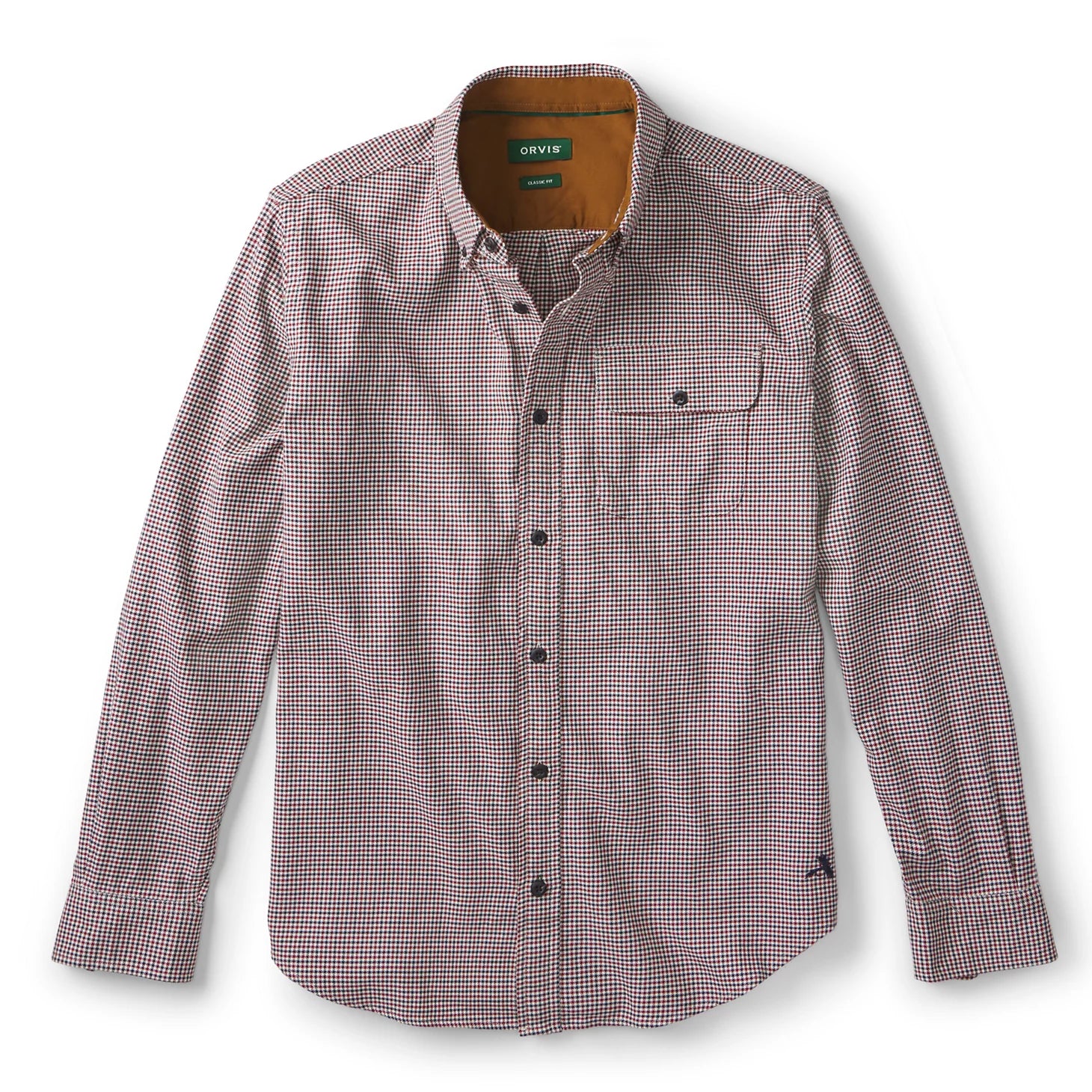Orvis | Spencer Houndstooth Pure Cotton Long-Sleeve Shirt