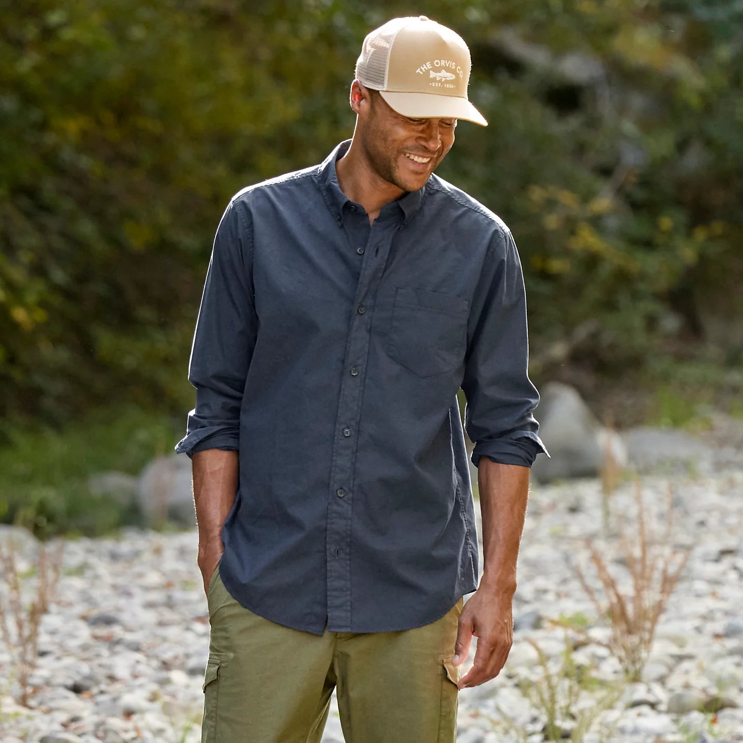 Orvis | Garment-Dyed Poplin Long-Sleeve Shirt