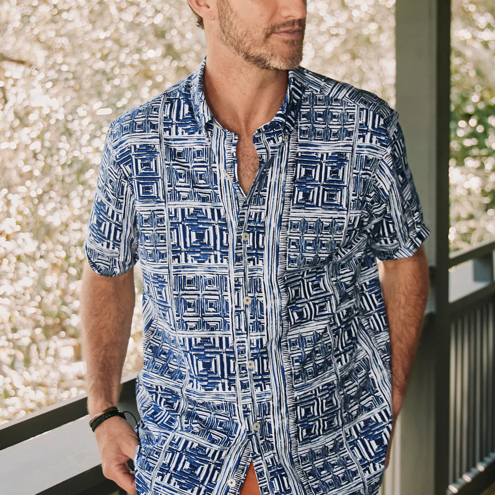 Orvis | Men's Heritage Poplin Printed Short-Sleeve Shirt