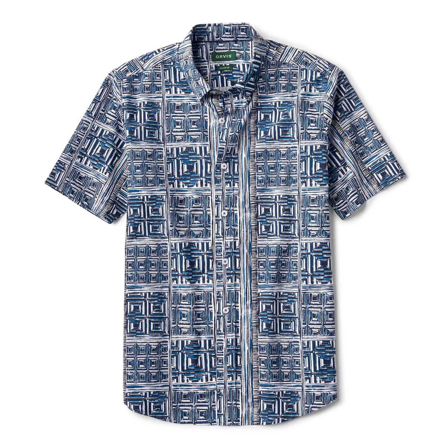 Orvis | Men's Heritage Poplin Printed Short-Sleeve Shirt
