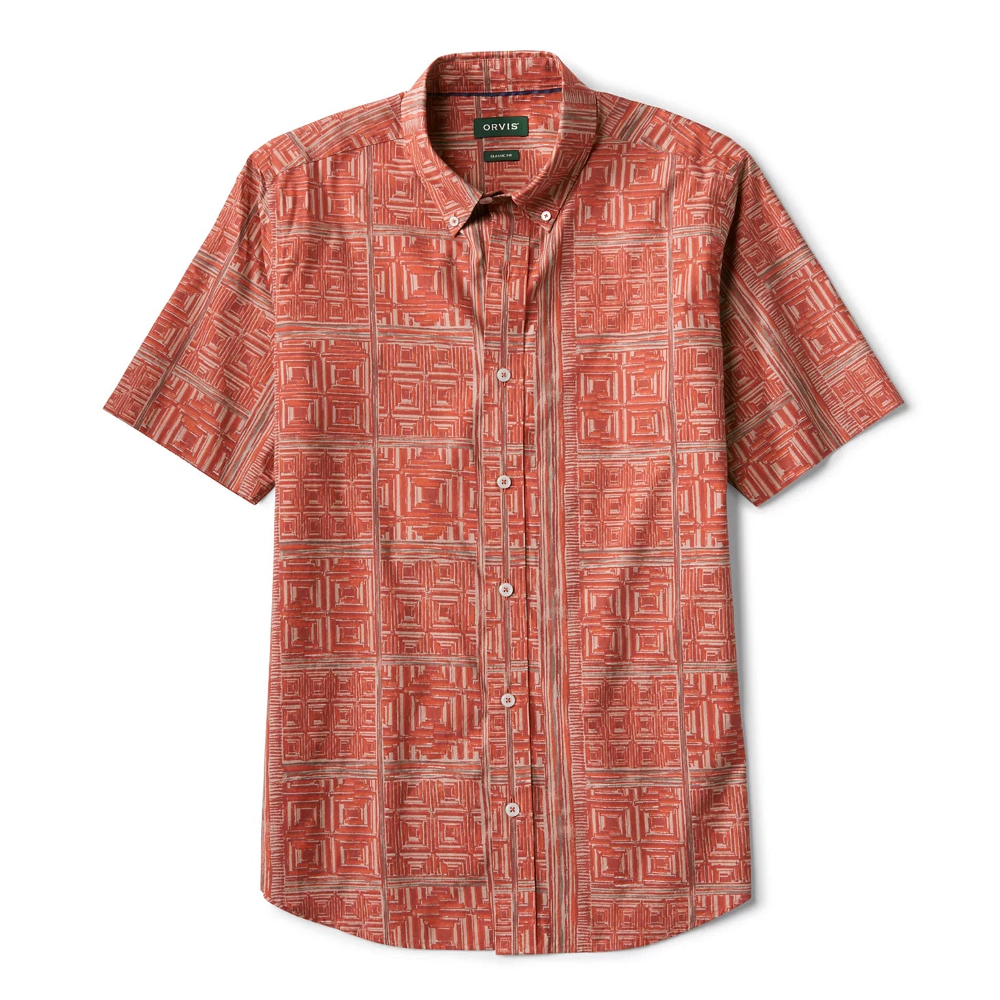 Orvis | Men's Heritage Poplin Printed Short-Sleeve Shirt
