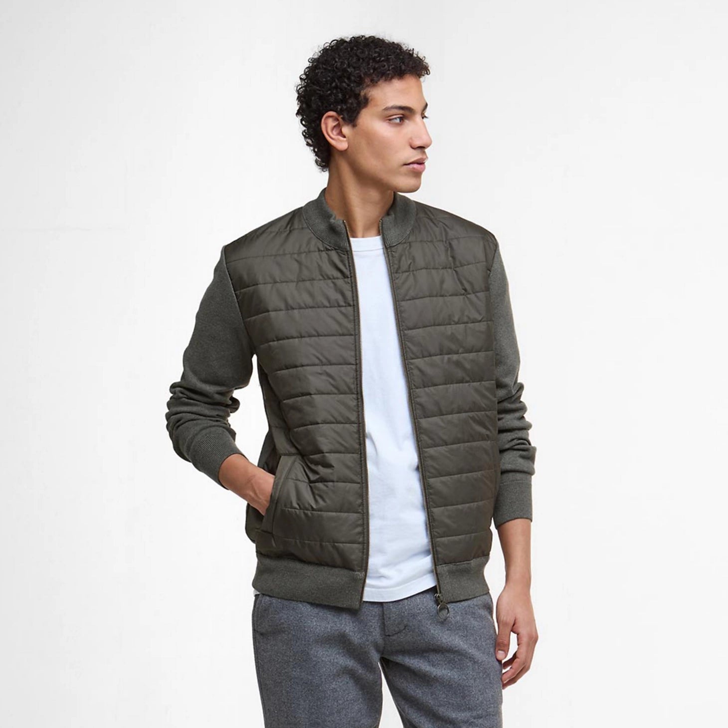 Orvis | Barbour® Essential Carn Baffle Zip-Through Knitted Sweater