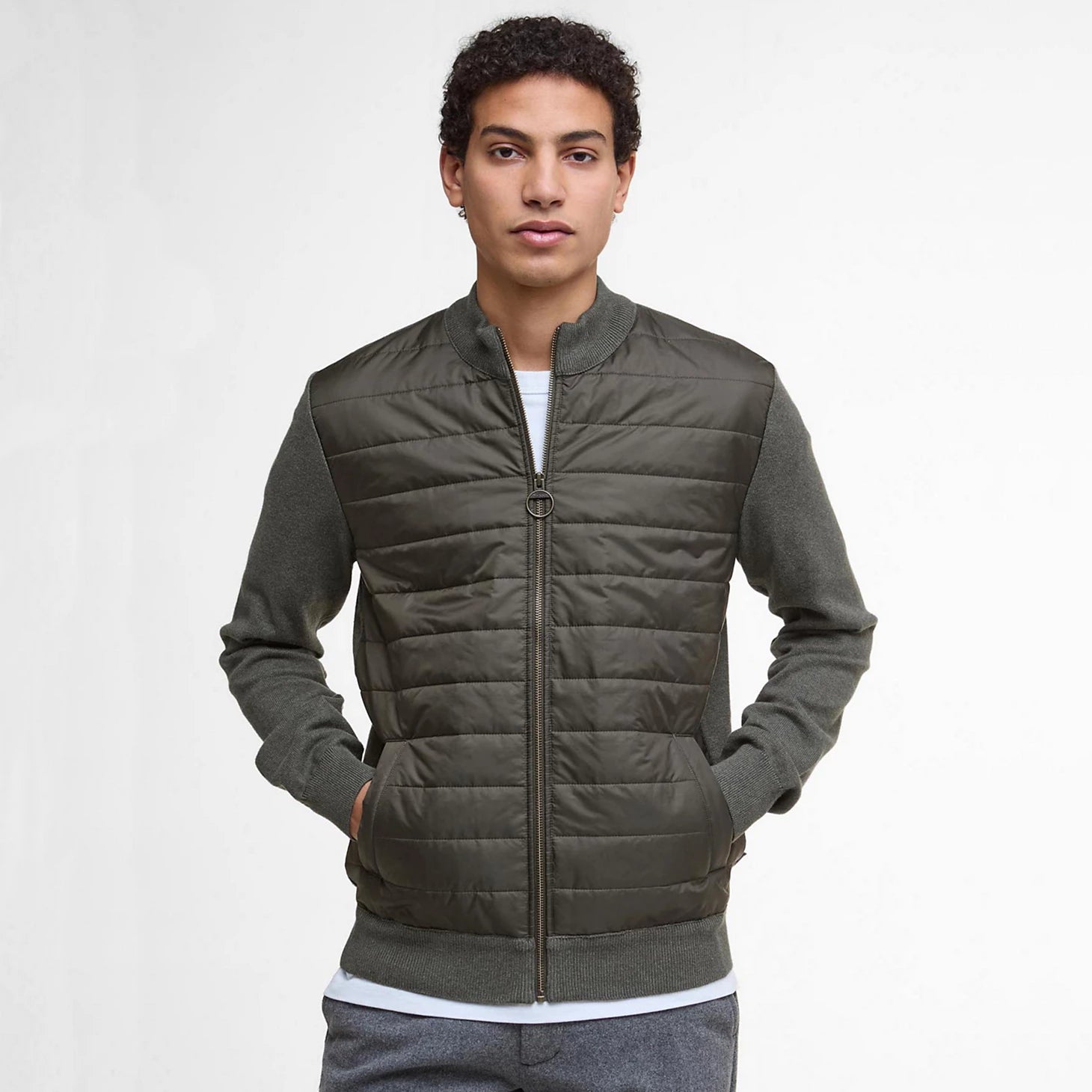 Orvis | Barbour® Essential Carn Baffle Zip-Through Knitted Sweater