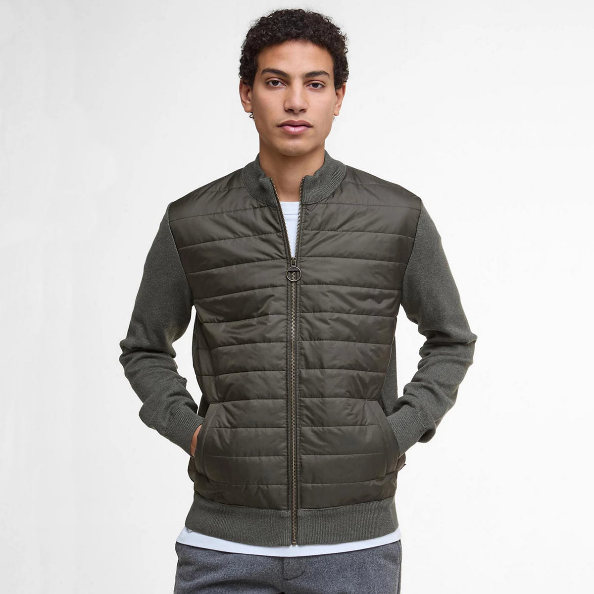 Orvis | Barbour® Essential Carn Baffle Zip-Through Knitted Sweater