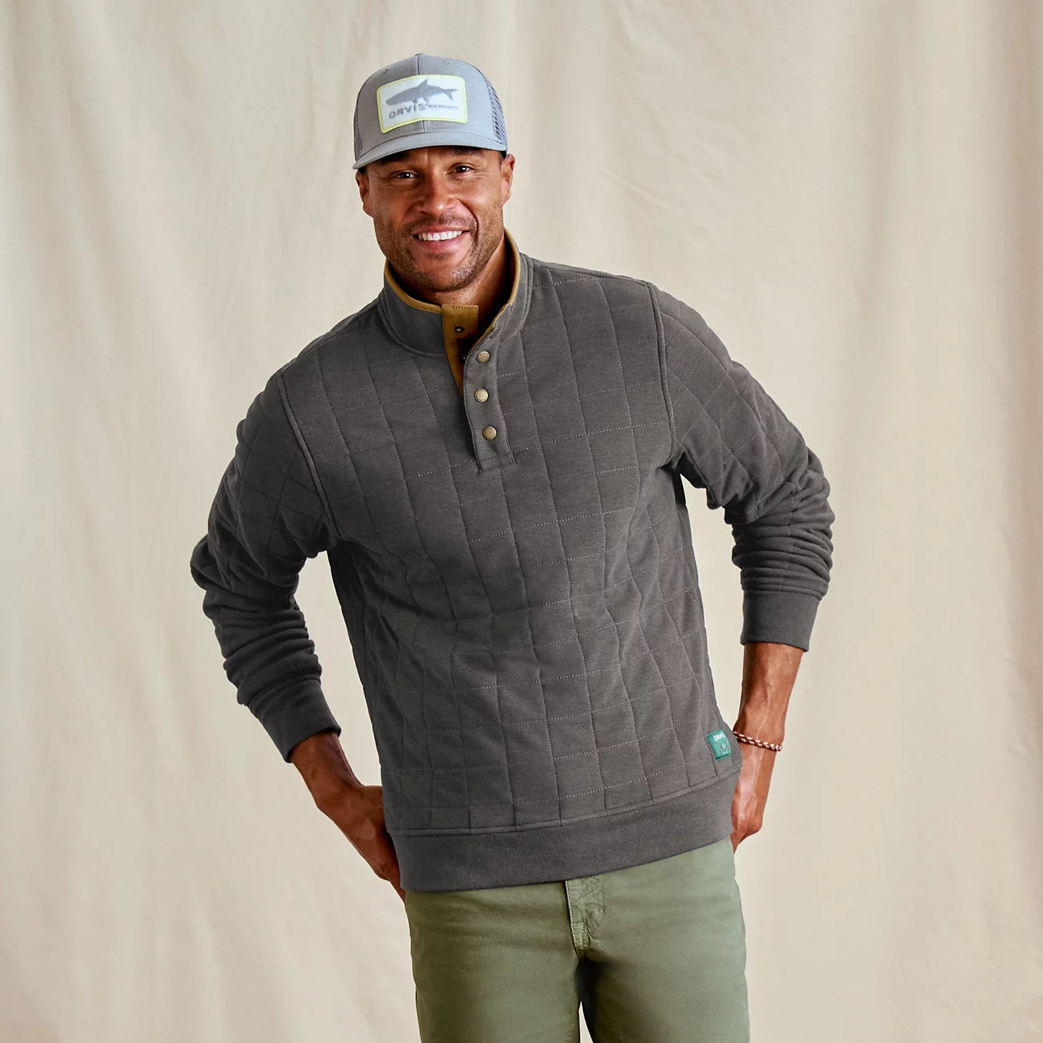 Orvis | Men's Battenkill Quilted 1/4-Snap Sweatshirt
