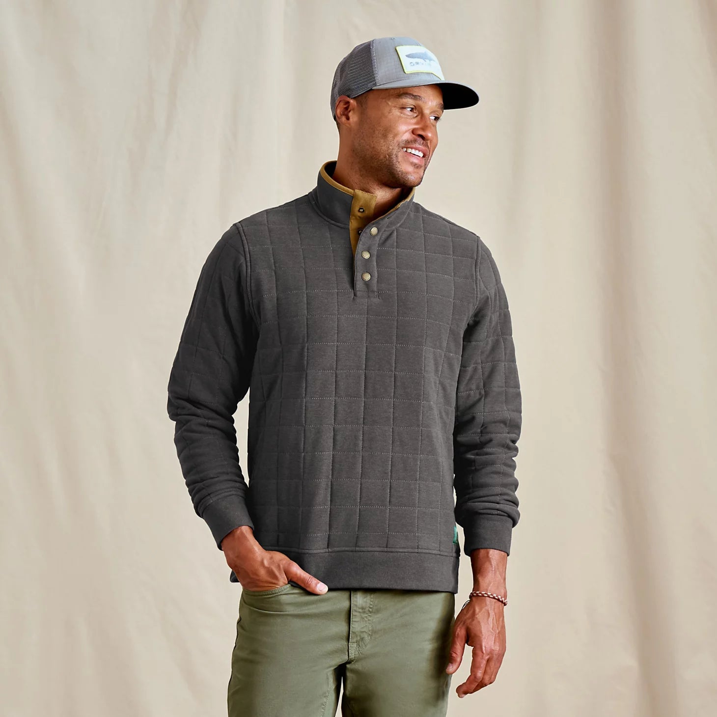 Orvis | Men's Battenkill Quilted 1/4-Snap Sweatshirt