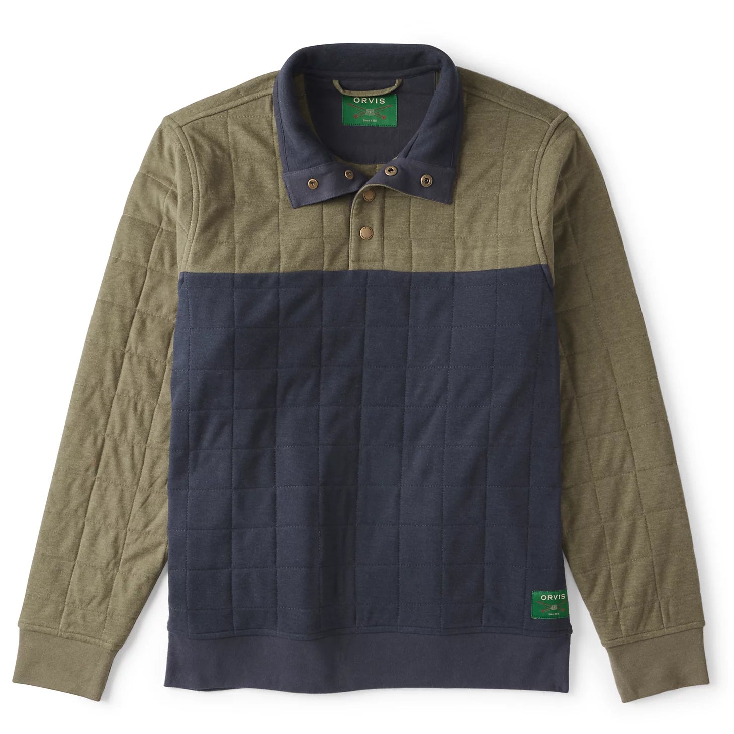 Orvis | Men's Battenkill Colorblock Quilted 1/4-Snap Sweatshirt