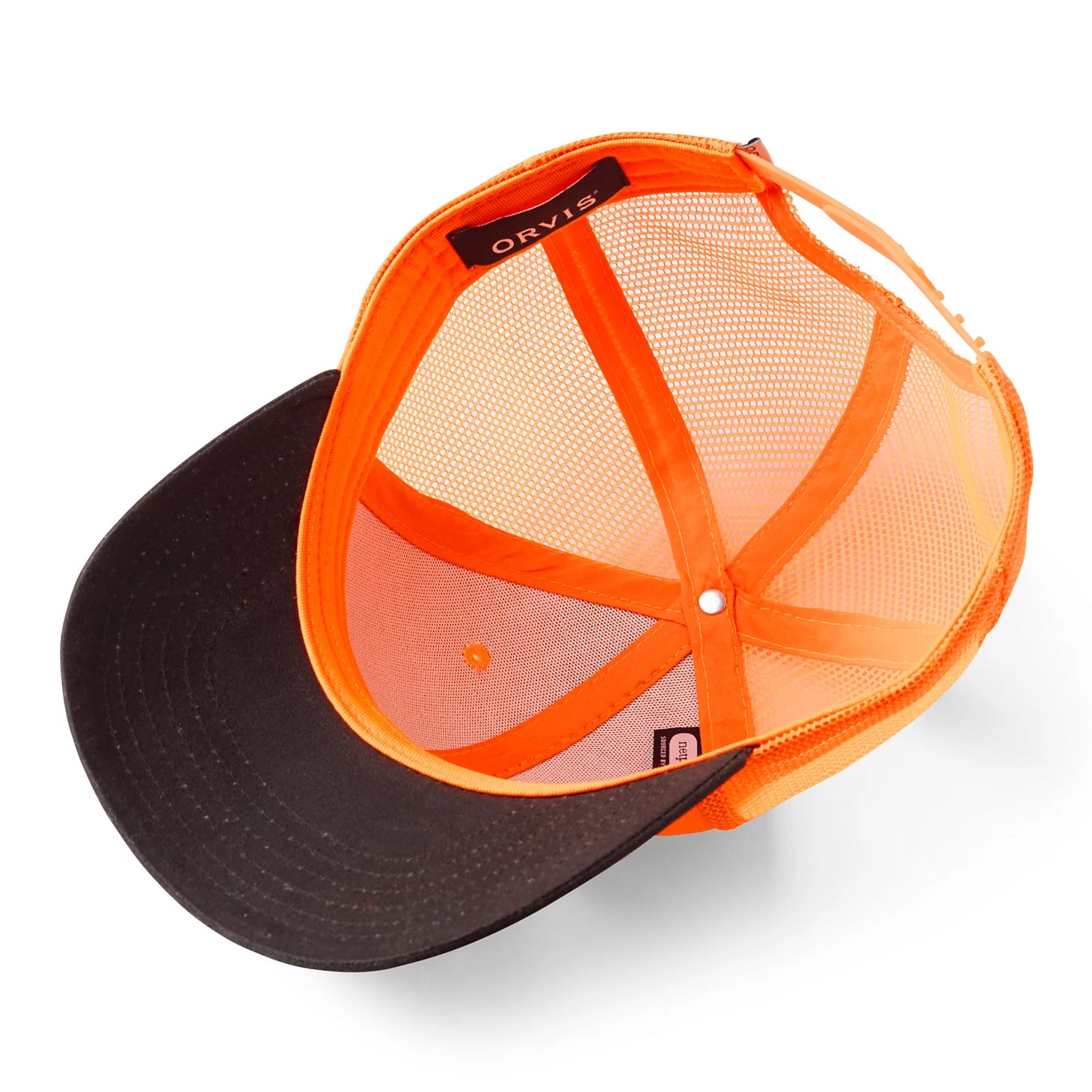 Orvis | Blaze Orange Waxed Brim Mesh Cap