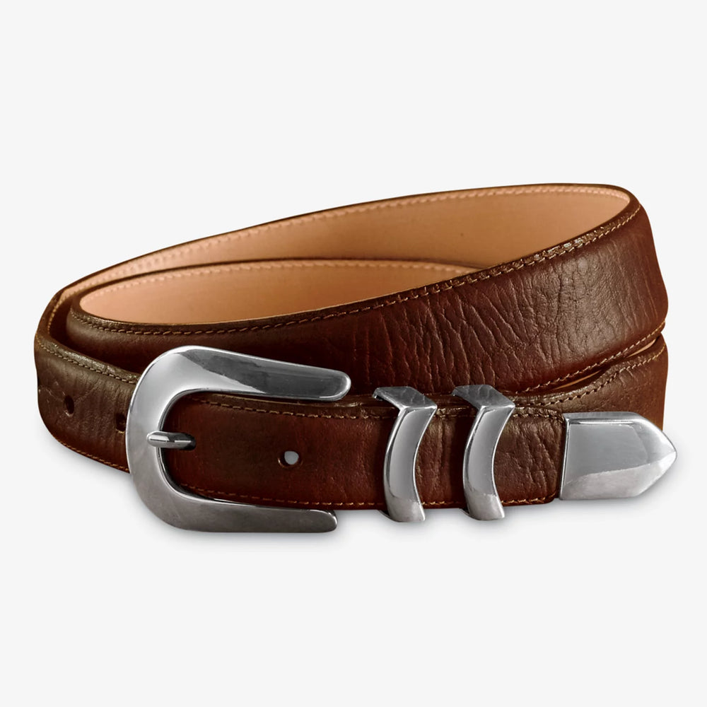 Orvis | Silver Buckle Bison Tapered-Edge Belt