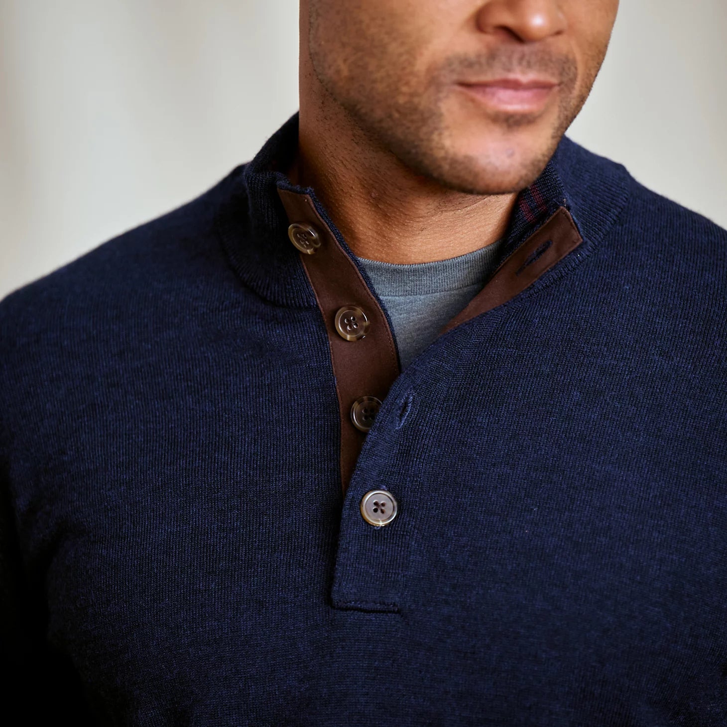 Orvis | Merino Button Mockneck Sweater