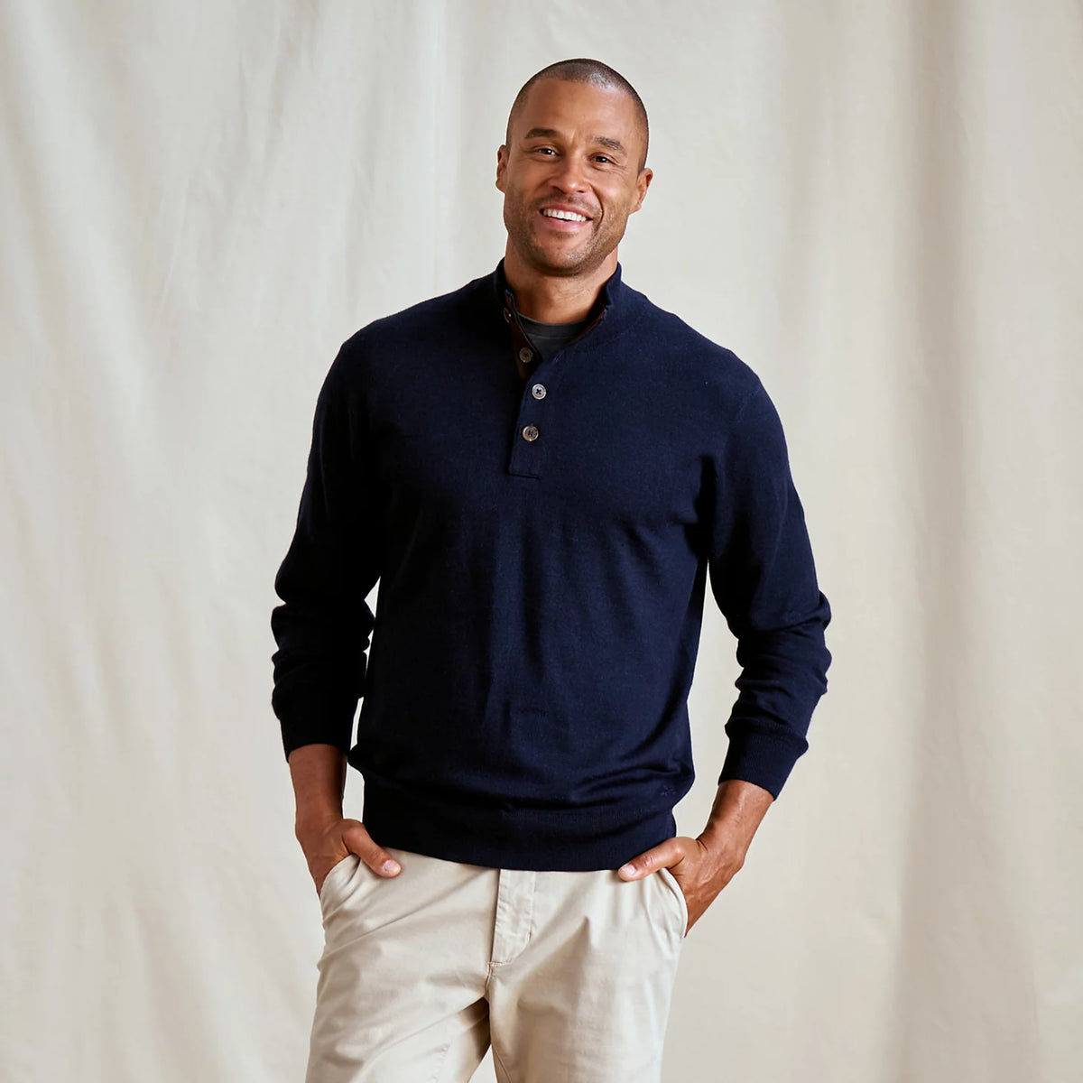 Orvis | Merino Button Mockneck Sweater