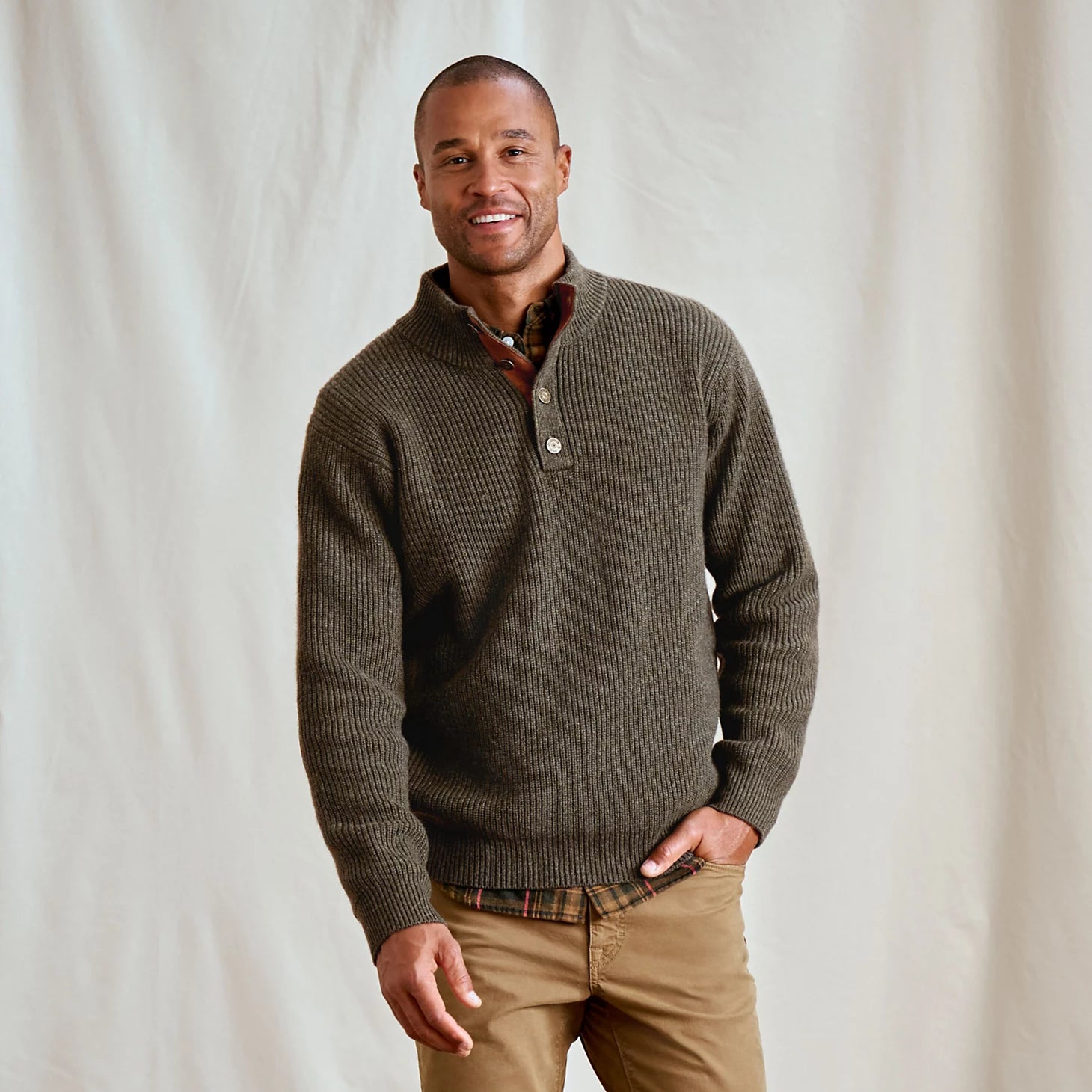 Orvis | Quail Creek Button Mockneck Pullover
