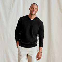 Orvis | Merino Piqué V-Neck Sweater