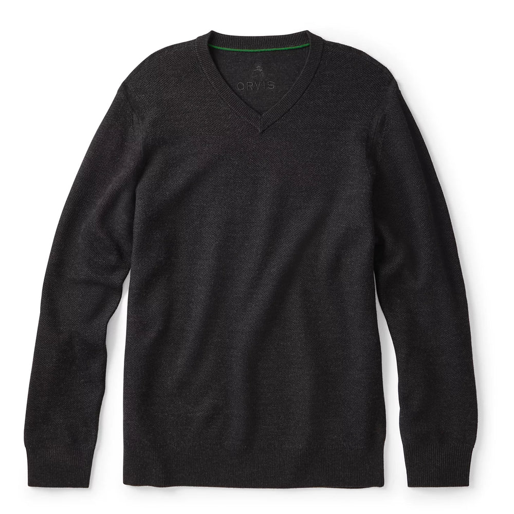 Orvis | Merino Piqué V-Neck Sweater