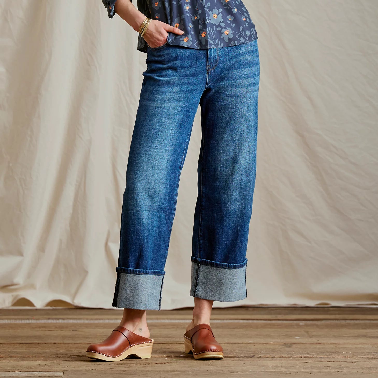 Orvis | Kut from the Kloth® Sienna High-Rise Cuffed Wide-Leg Jeans