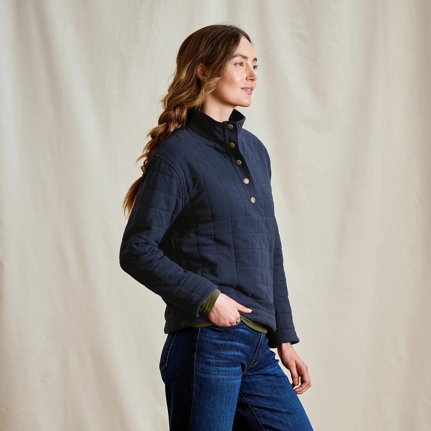 Orvis | Women's Battenkill Quilted 1/2-Snap Sweatshirt