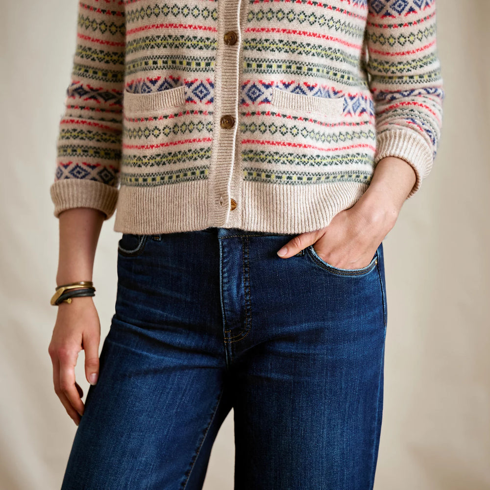 Orvis | Fair Isle Patterned Brushed Cashmere Cardigan