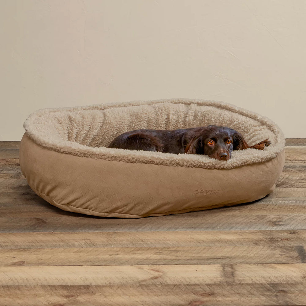 Orvis | Orvis ComfortFill-Eco™ Wraparound Dog Bed with Fleece