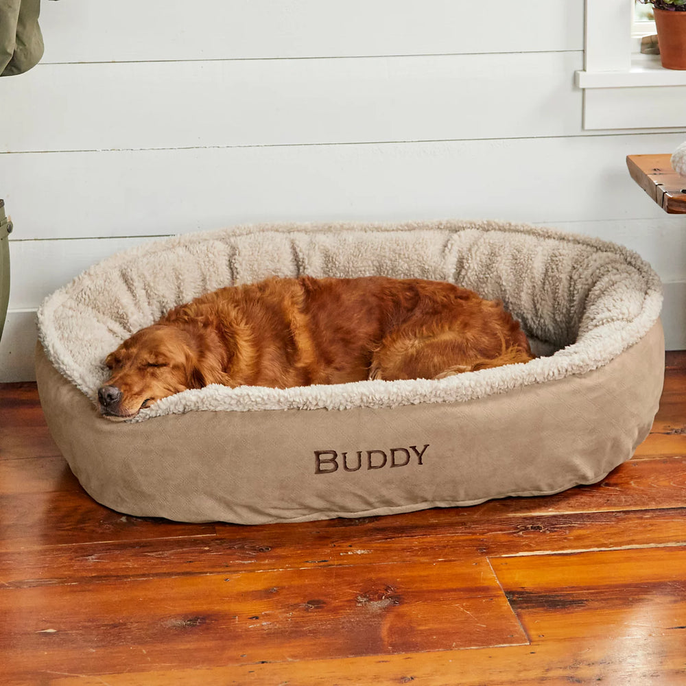 Orvis | Orvis ComfortFill-Eco™ Wraparound Dog Bed with Fleece